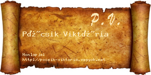 Pócsik Viktória névjegykártya