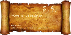 Pócsik Viktória névjegykártya